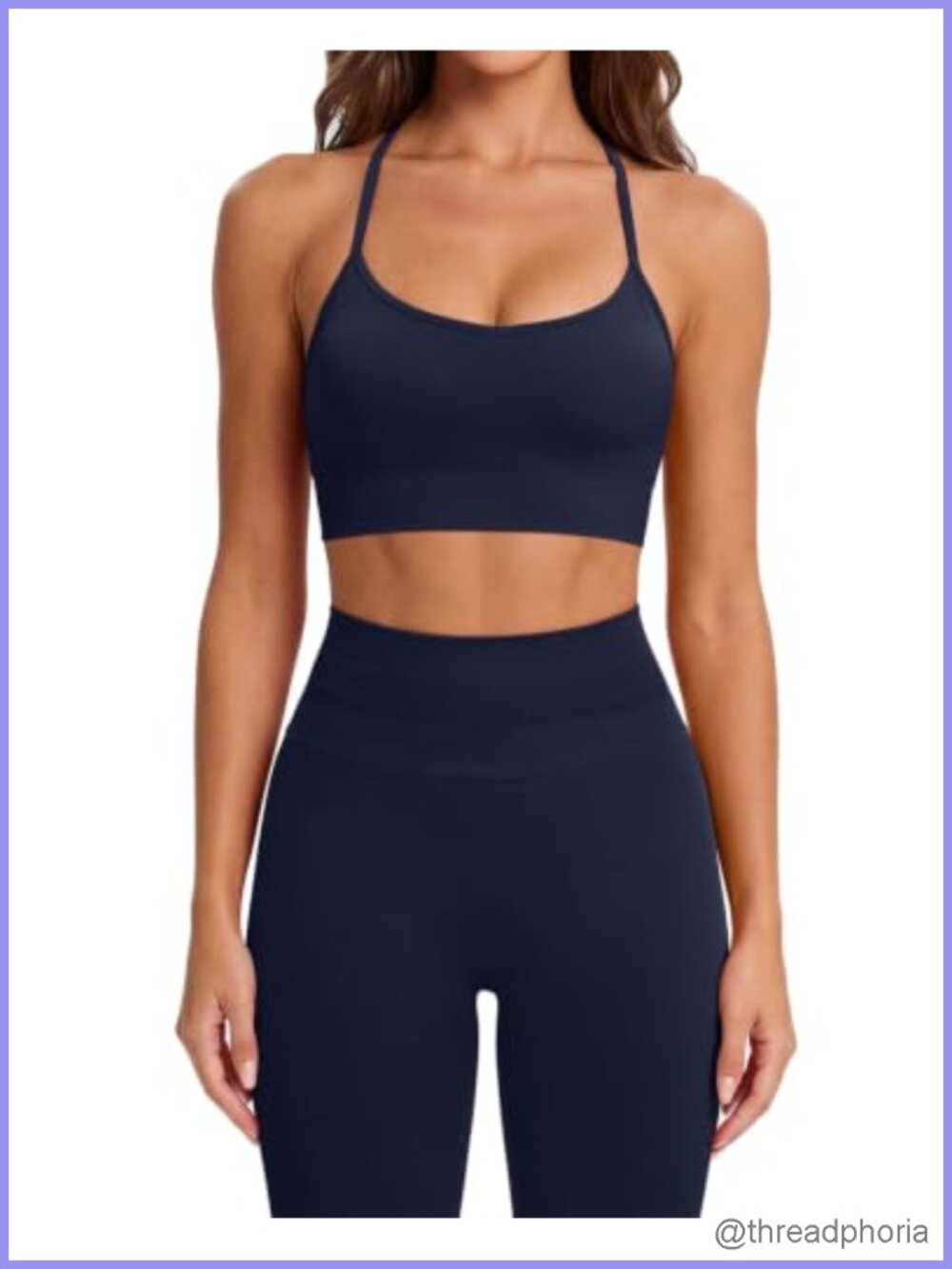 Seamless 2 Piece Workout Set Criss Cross Sports Bra High Waist Booty Shorts